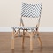 Baxton Studio Shai Modern French Grey and White Weaving and Natural Rattan Bistro Chair 225-13112-ZORO - alternate 4
